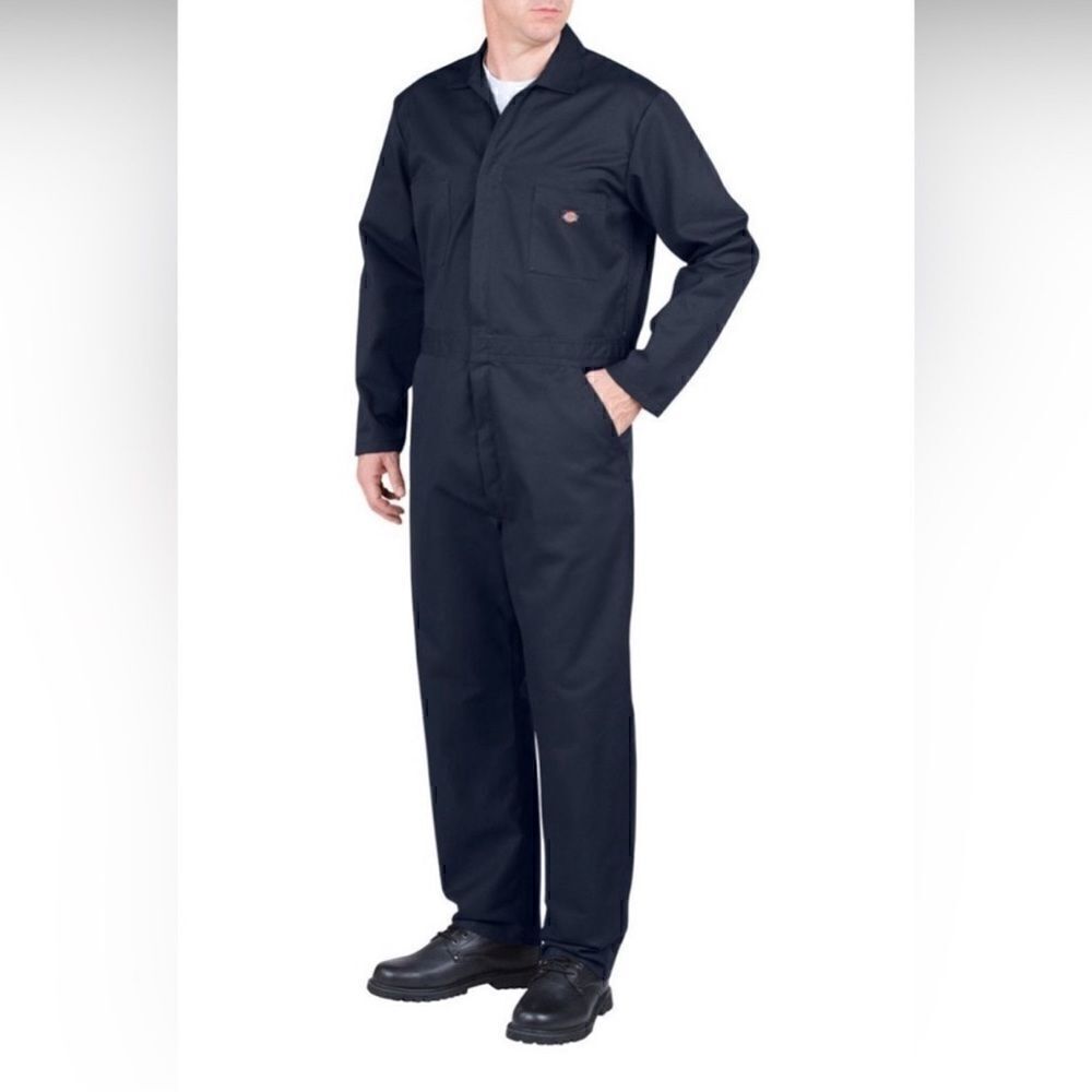 Men's Short Sleeve Dickies Coveralls Navy large tall